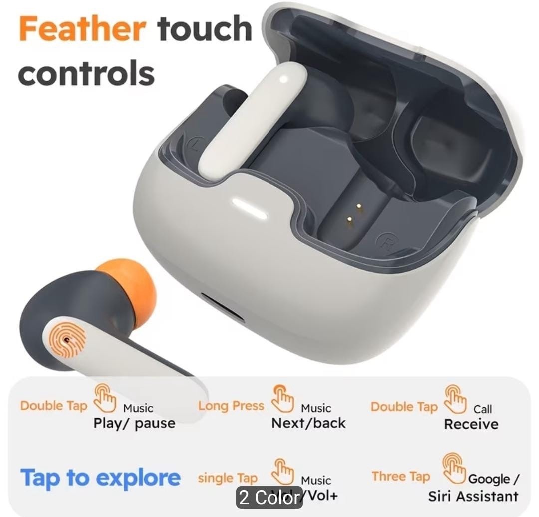 Wireless Earbuds 100 Hours Playtime – ENC Noise Cancelling – 13mm Bass -Touch C.
