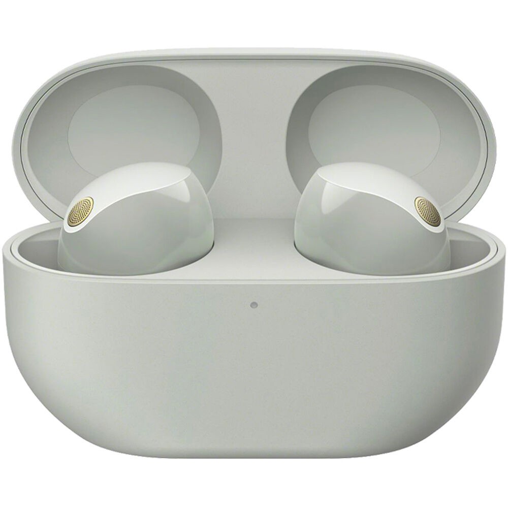 Sony Noise Canceling Truly Wireless Earbuds (Silver) + 1 YR Warranty Bundle
