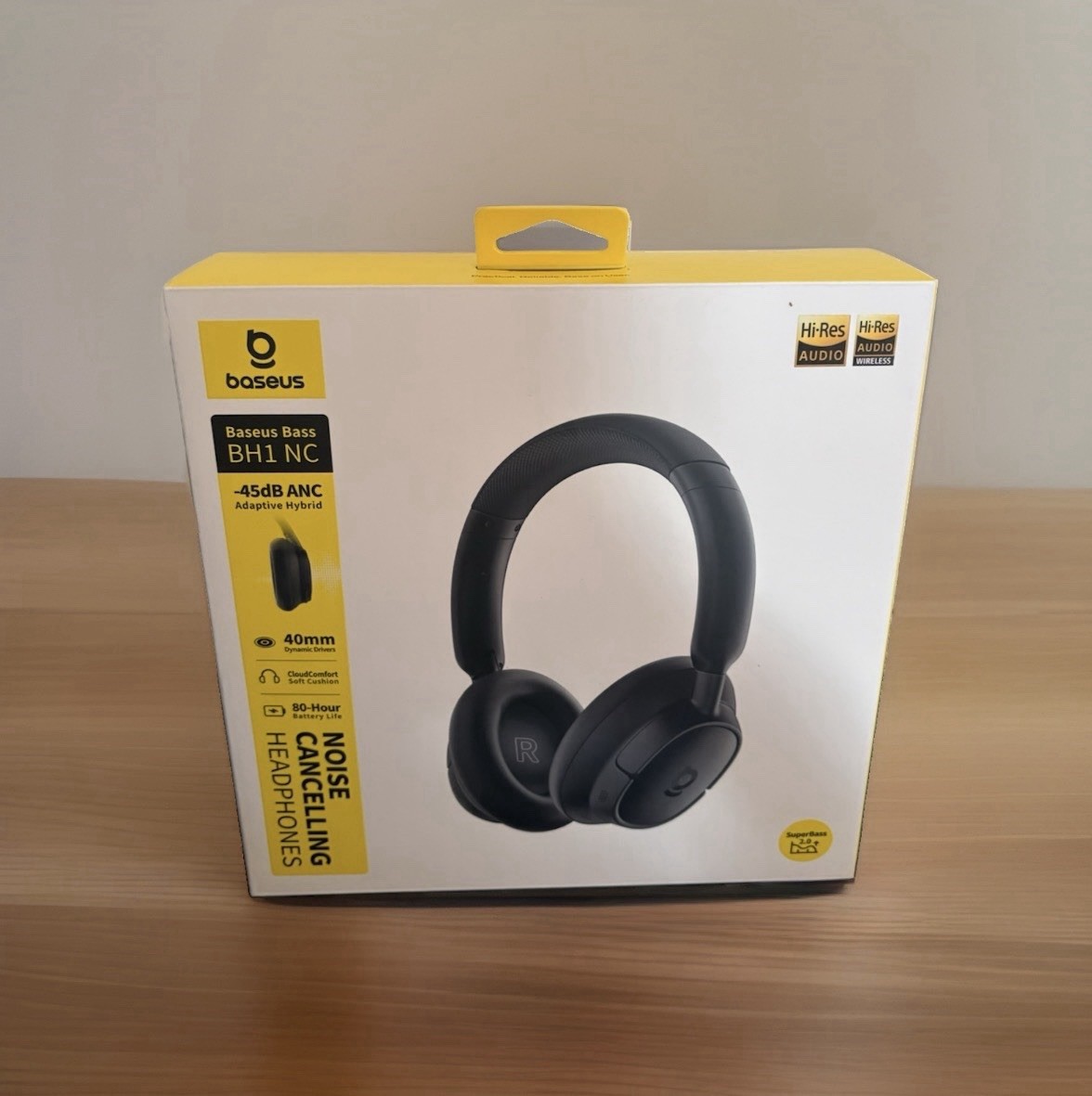 Baseus Bass BH1 Adaptive Active Noise Cancelling Headphones LDAC 80H Play BT 6.0