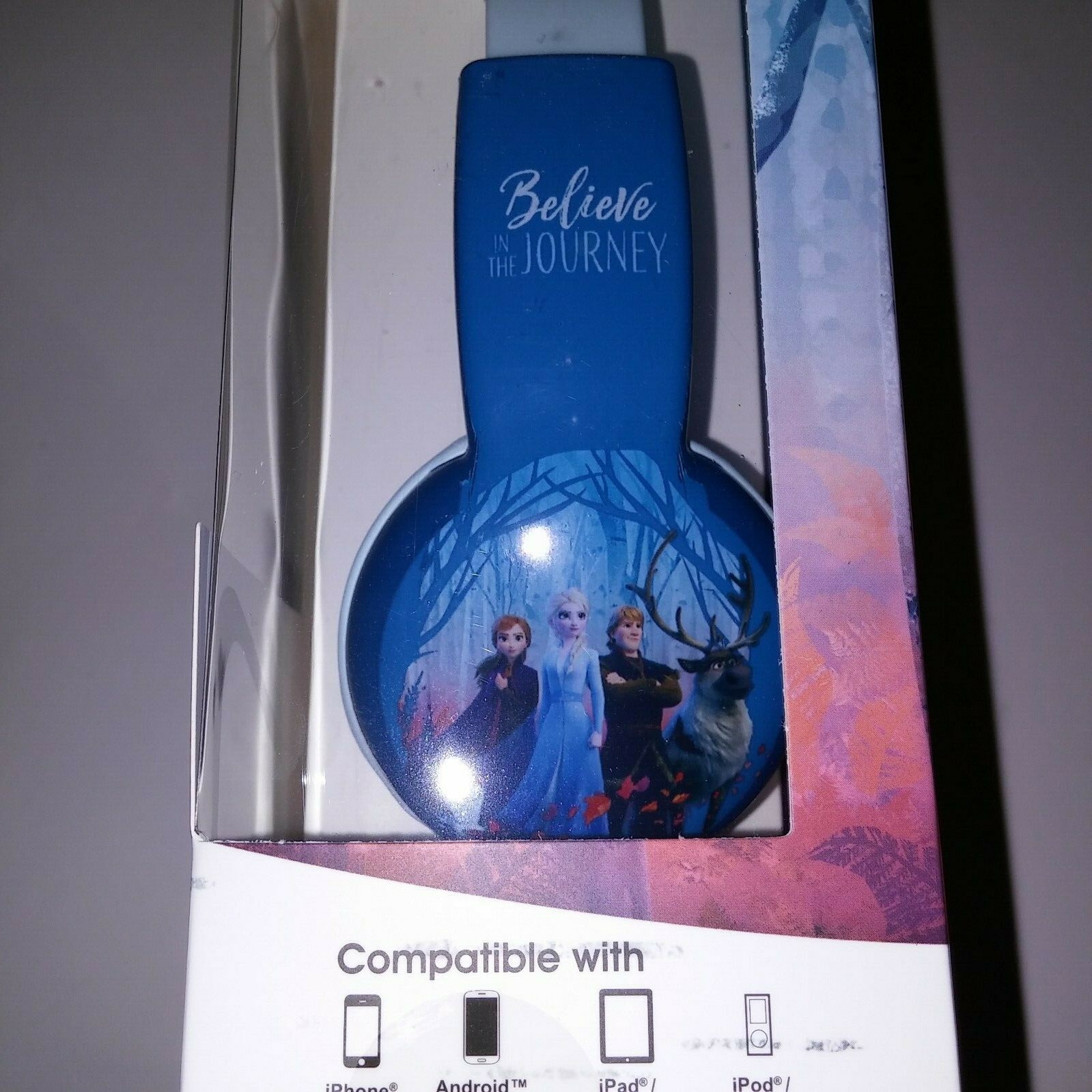 Disney Frozen 2 Kid Safe Headphones Volume Limiting Adjustable Headband Soft Ear
