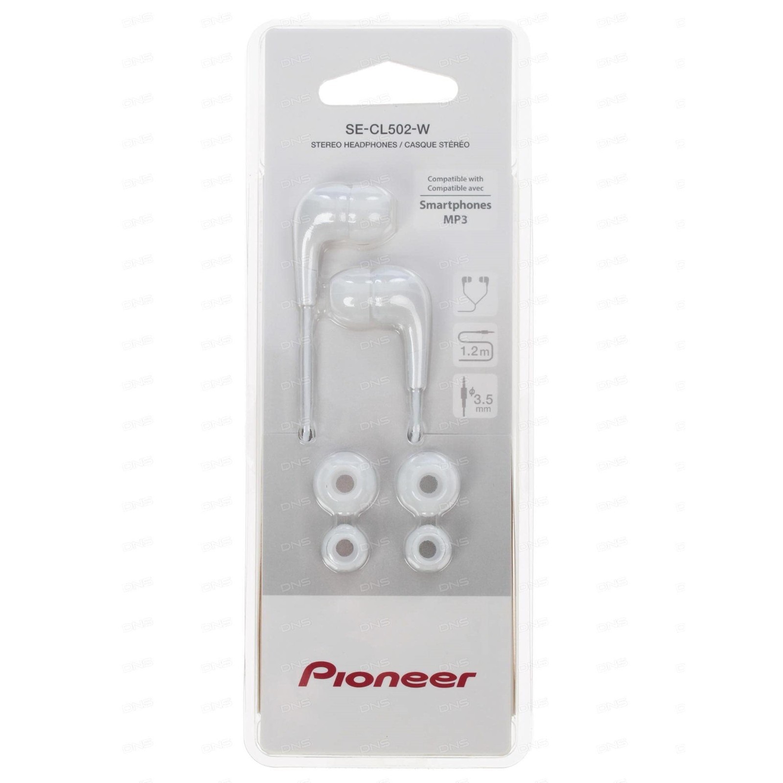 (10-Pack) Pioneer SE-CL502 in-Ear Lightweight Headphones -White (Overstock)