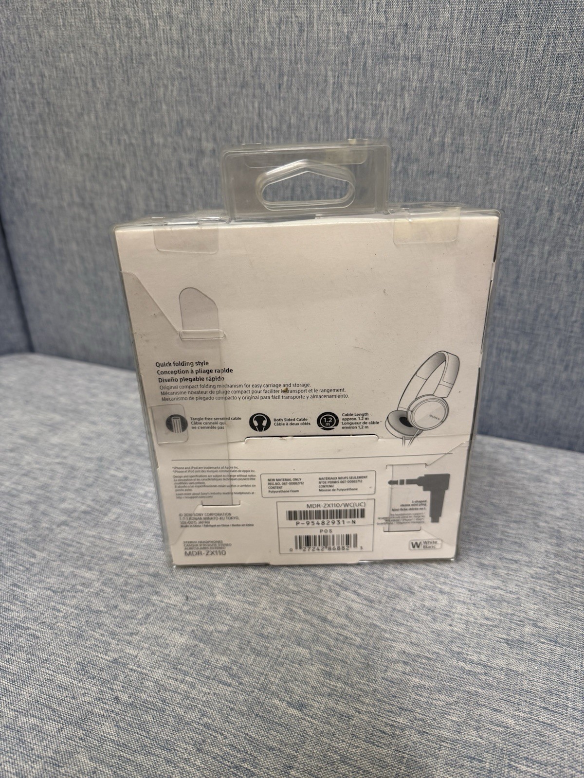 Sony MDR-ZX110 Ear-Pad (On the Ear) Headband Headphones – White