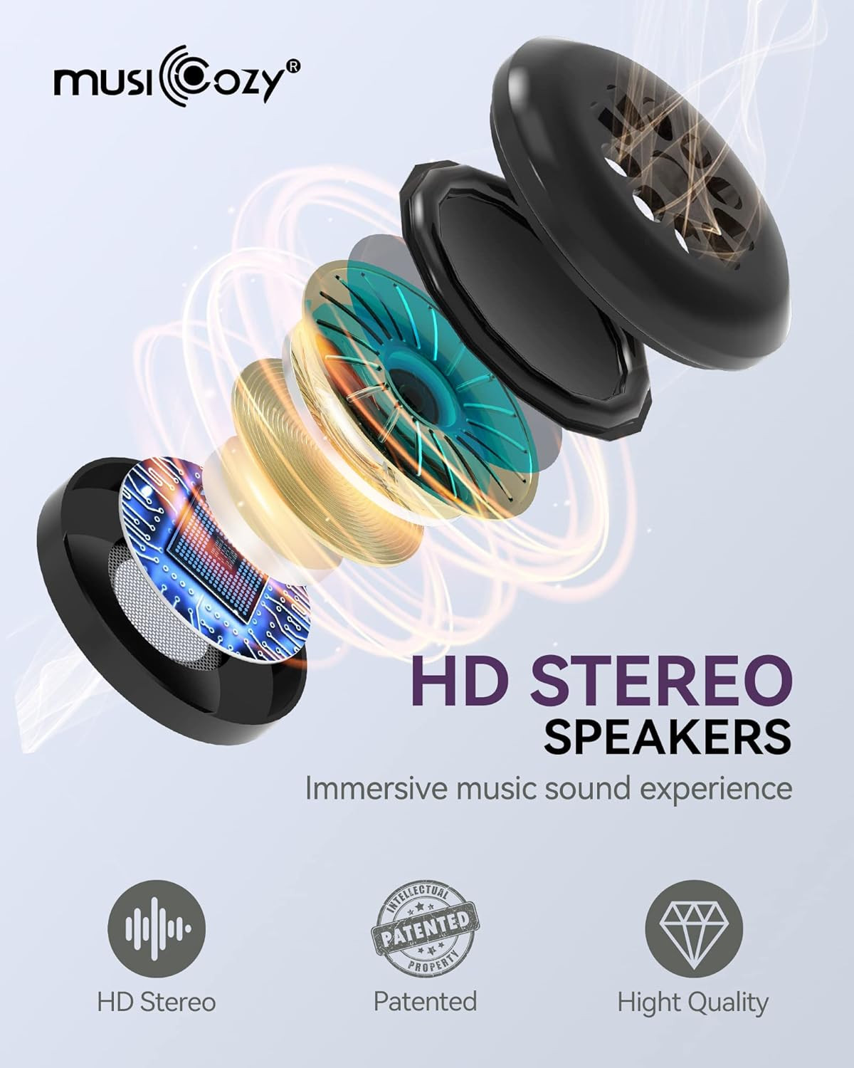 Sleep Headphones Bluetooth 5.4 Headband Headphones Super Soft & Breathable, Wire