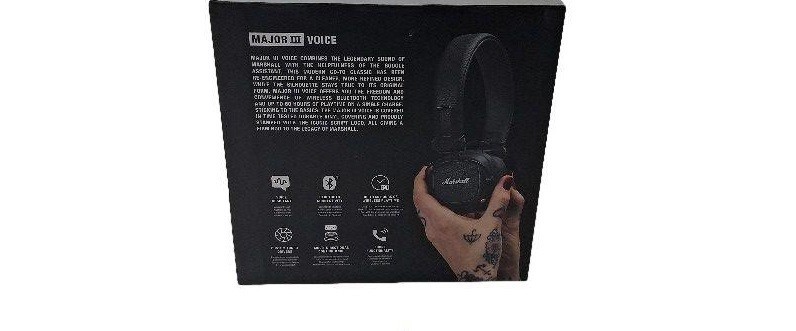 Marshall Major III Bluetooth Wireless On-Ear Headphone BLACK MAJOR 3 (Sealed)