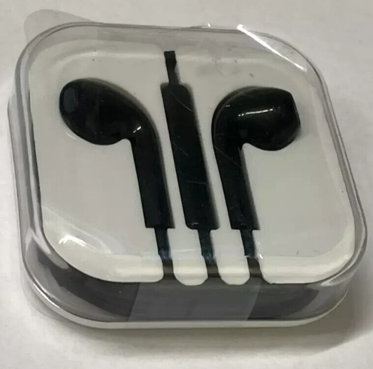 Wired Earphones Headphone In-Ear Earbuds 3.5mm AUX Jack (Black) iPhone/Android