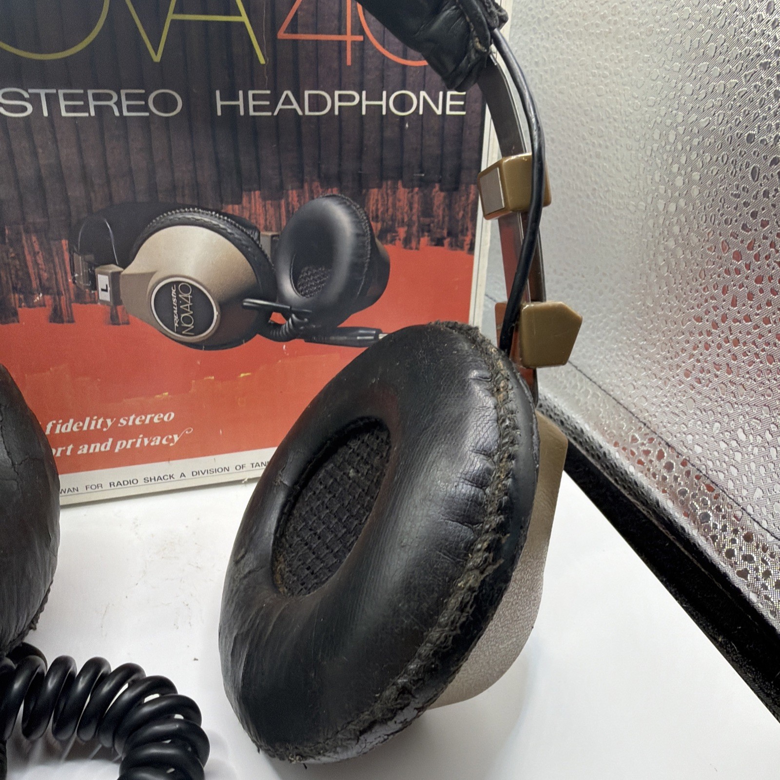 Vintage Realistic Nova 40 Padded Stereo Headphones Retro Full Size 1/4″ Jack