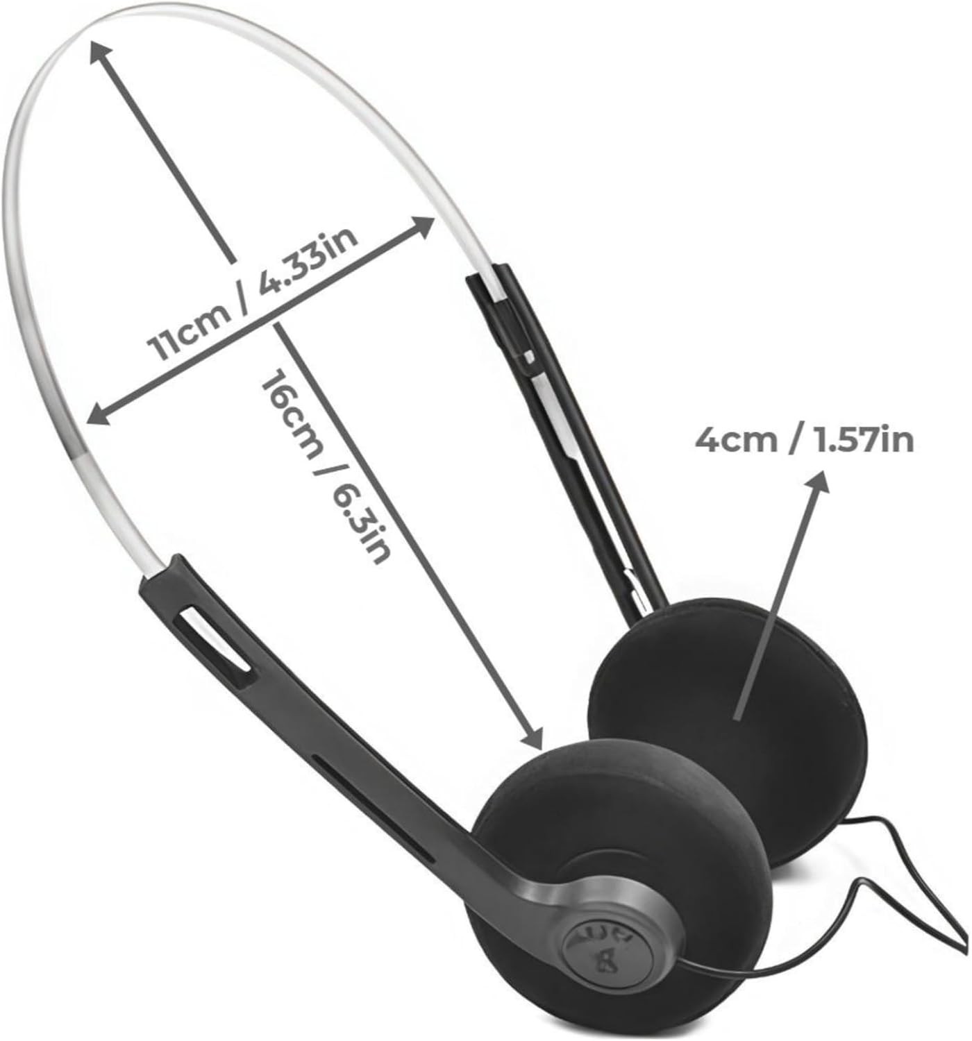Classic Black Over-Ear Headphones with Adjustable Fit – Perfect for Music Lovers