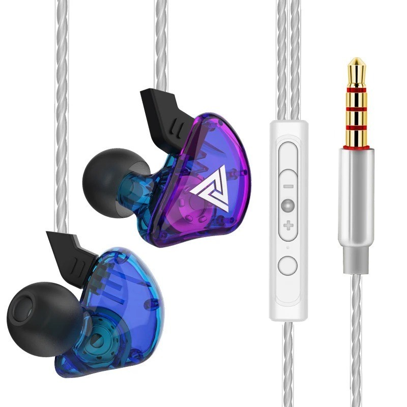 QKZ AK6 Wired In Ear Earphones with Mic 3.5mm Stereo Bass Headphones