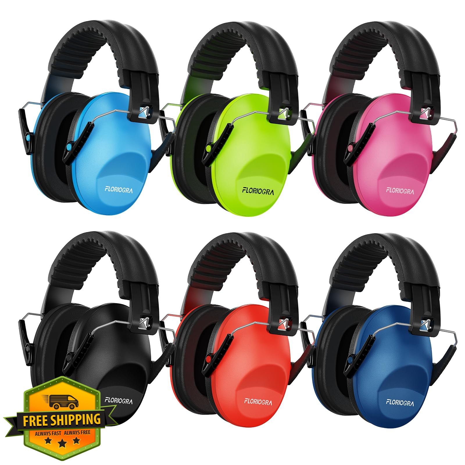 Floriogra 6 Pack Multicolor Kids Noise Canceling Headphones