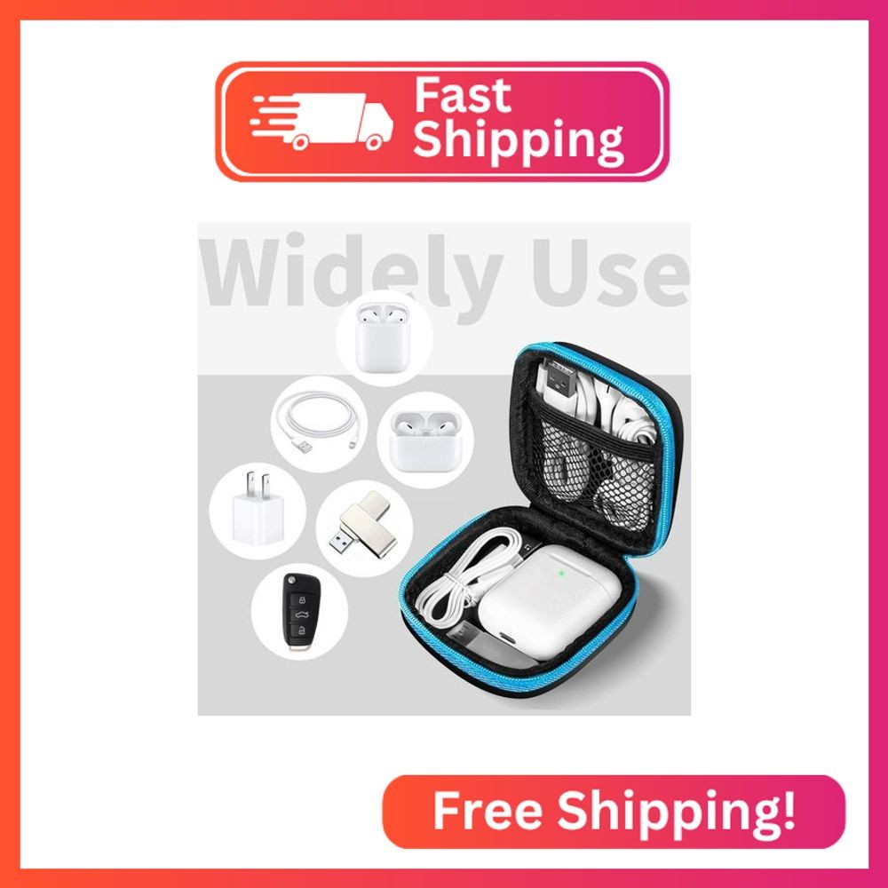 MOLOVA Earbud Case Portable EVA Carrying Case Storage Bag Cell Phone Accessories