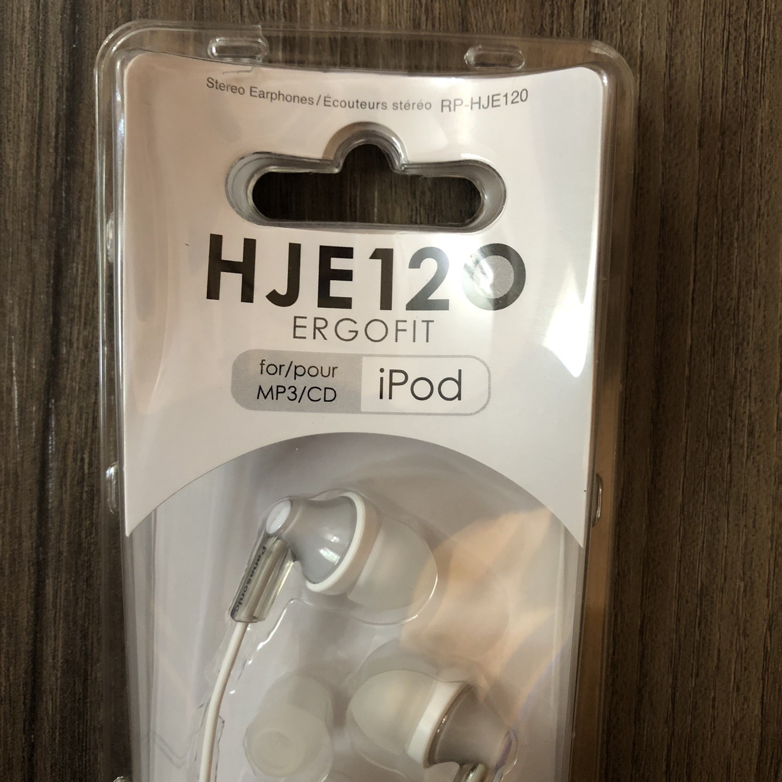 Panasonic – RP-HJE120- ErgoFit Wired In-Ear Stereo Earbud Headphones – White