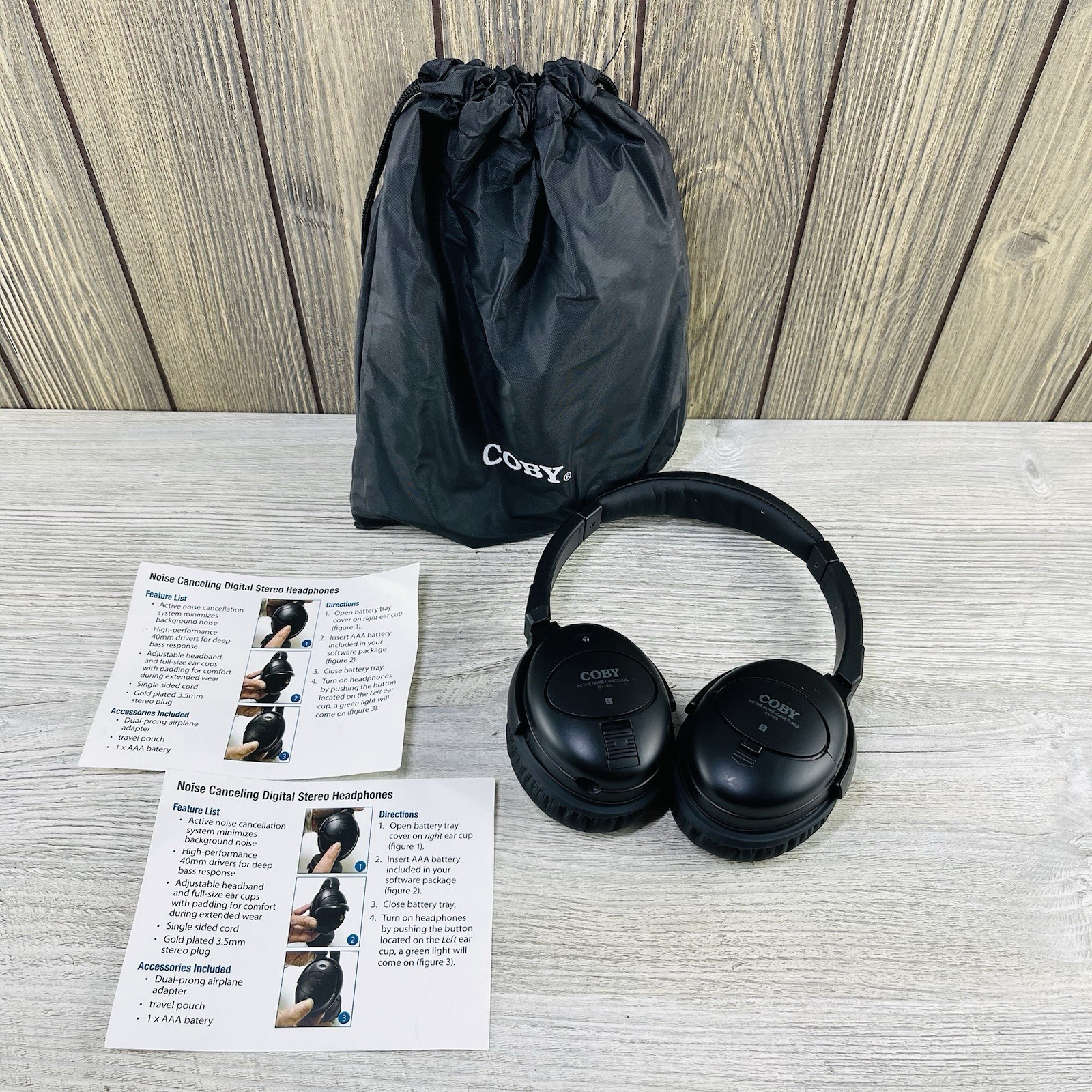 Coby Noise Canceling Digital Stereo Headphones CV195