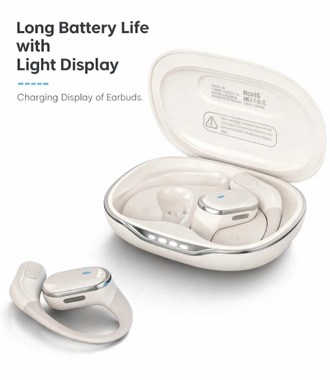 T6 Open Ear Wireless Earbuds ios android windows bluetooth type-c Color Black
