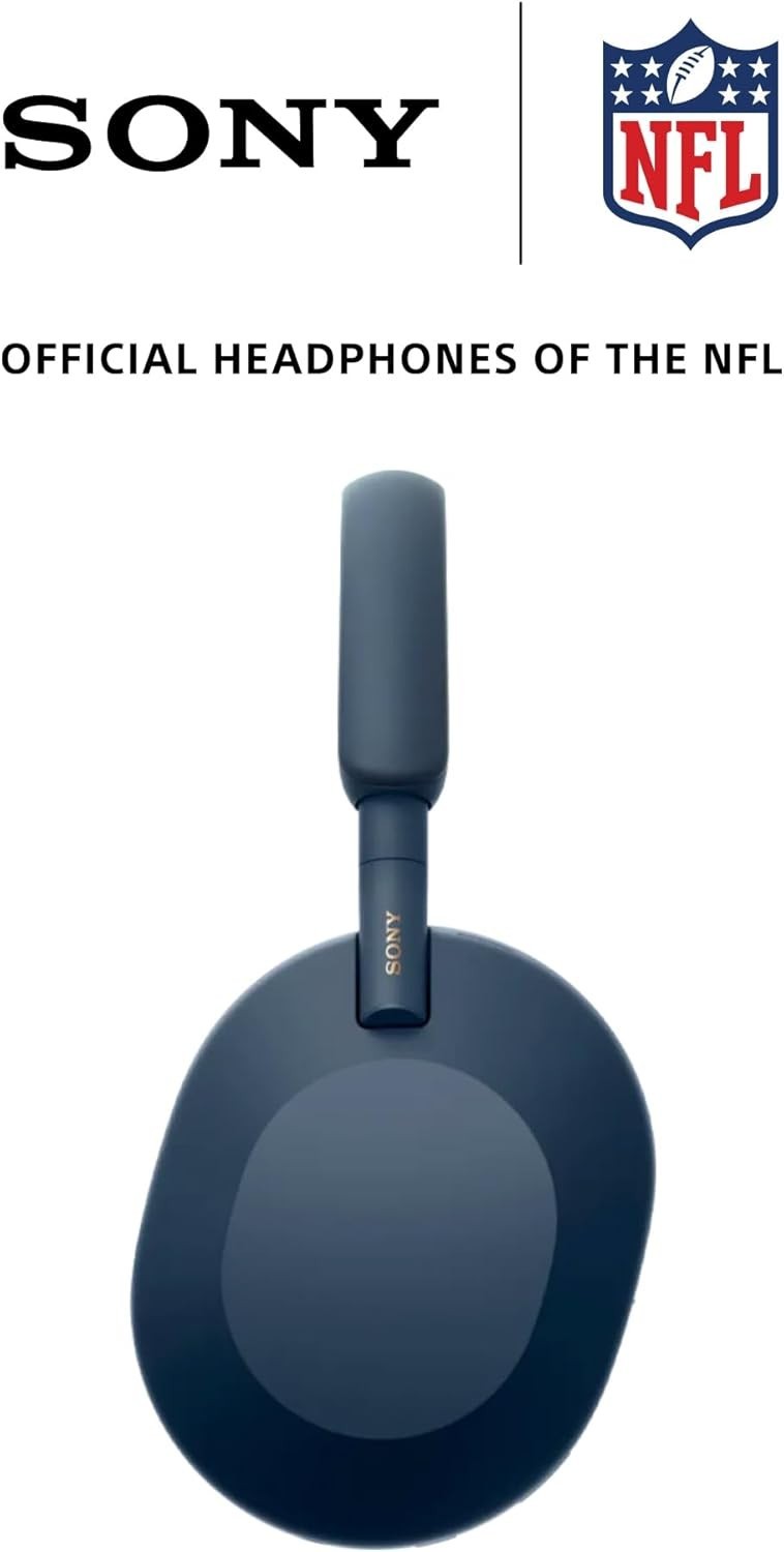 Sony WH-1000XM5 Wireless Headphones Midnight Blue Noise Canceling Touch Control