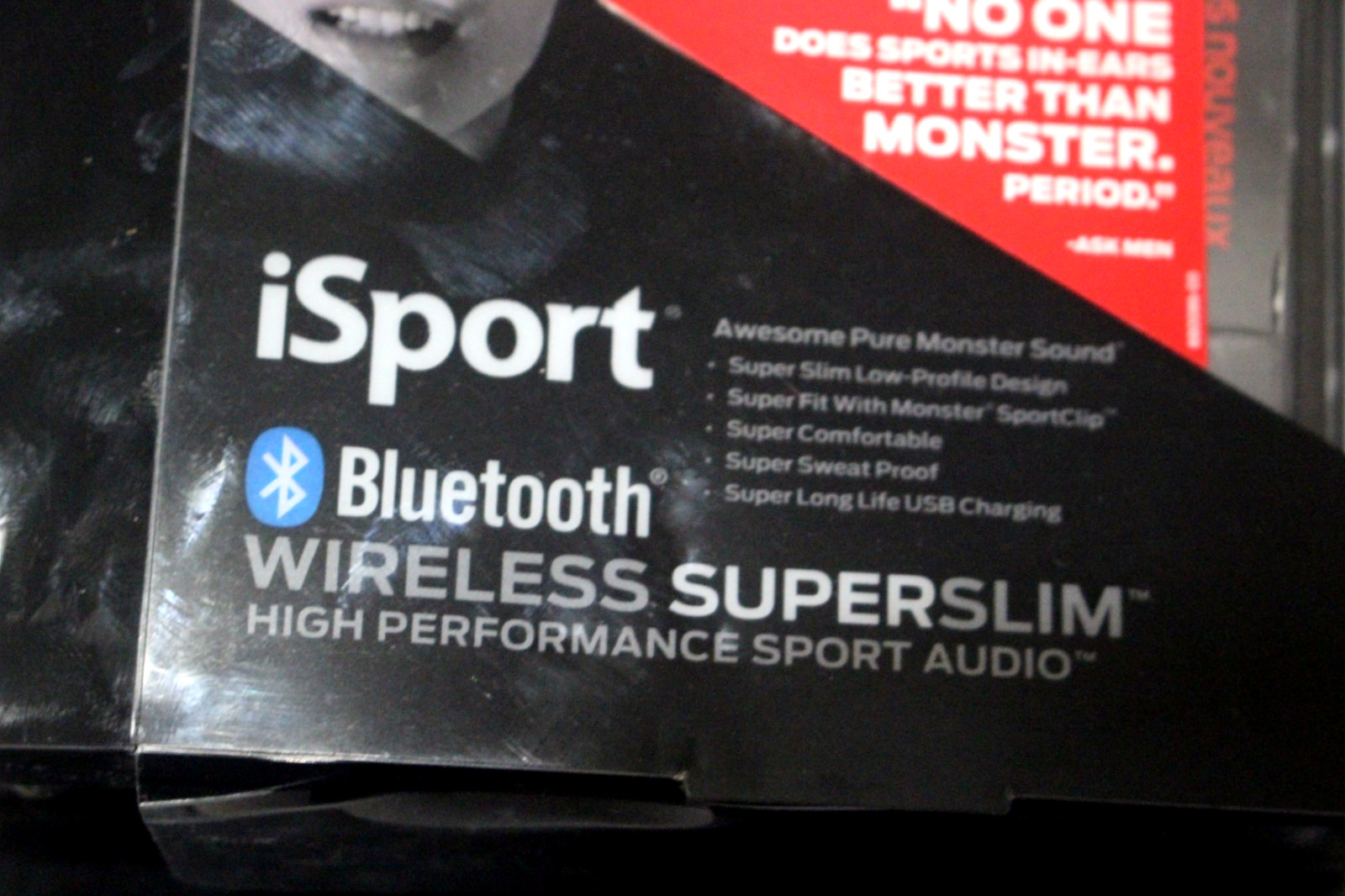 MONSTER ISPORT WIRELESS SUPERSLIM HIGH PERFORMANCE SPORT AUDIO BLUETOOTH