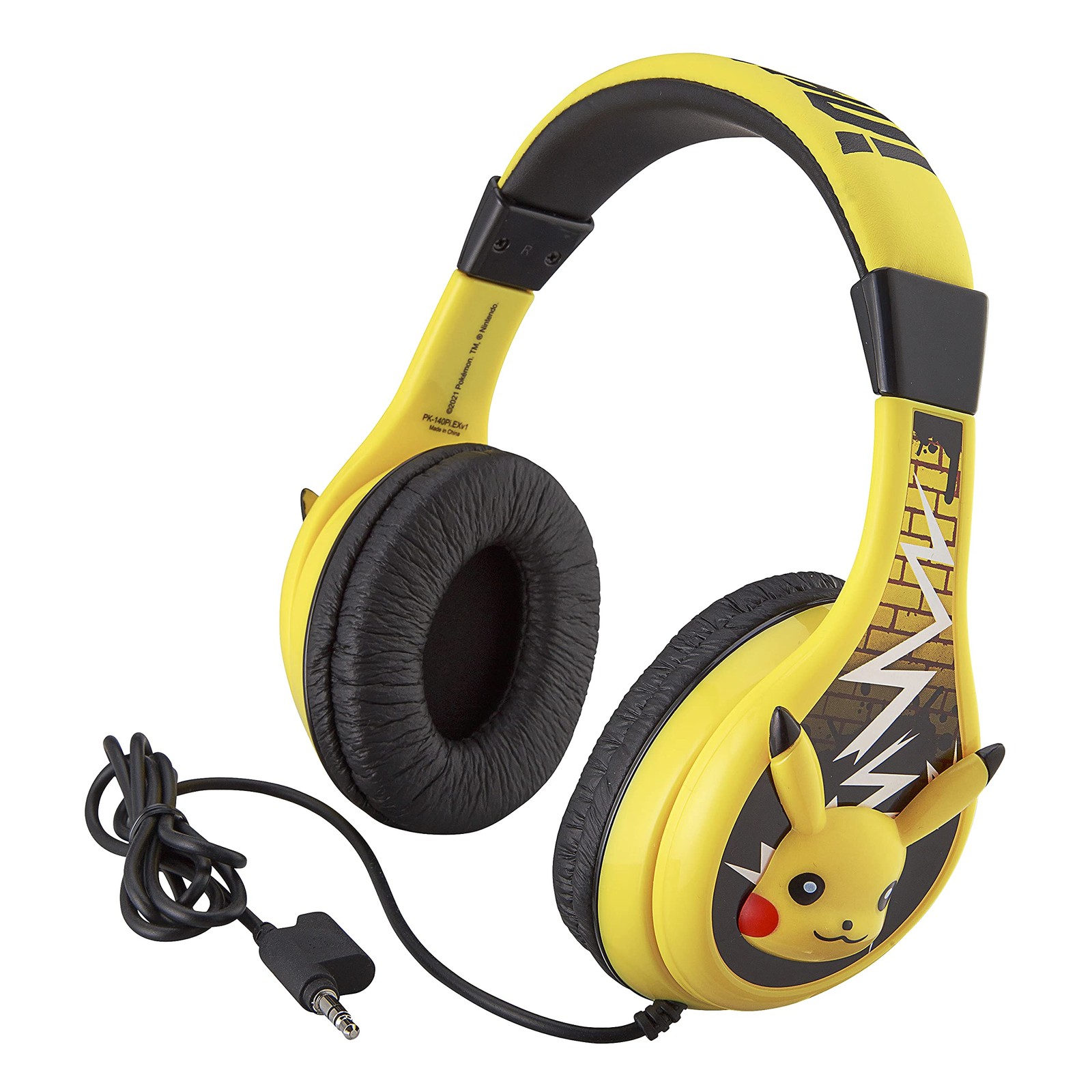 Pokemon Pikachu Wired Kids Headphones, Adjustable, Stereo Sound, 3.5Mm Jack, …