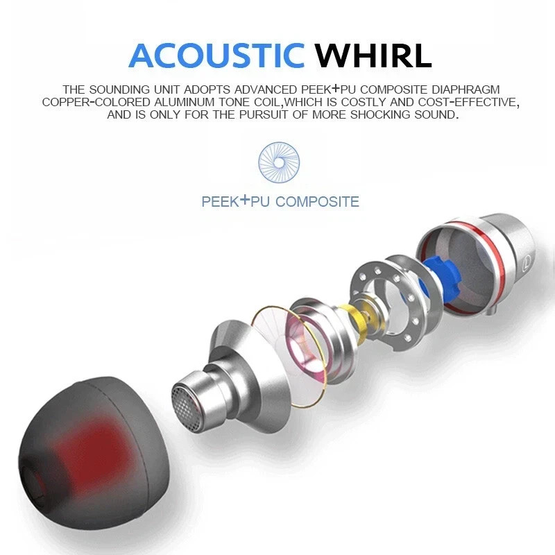 HIFI Bass Stereo Wired Earbuds Headset In-Ear Earphone Headphone MIC 3.5mm