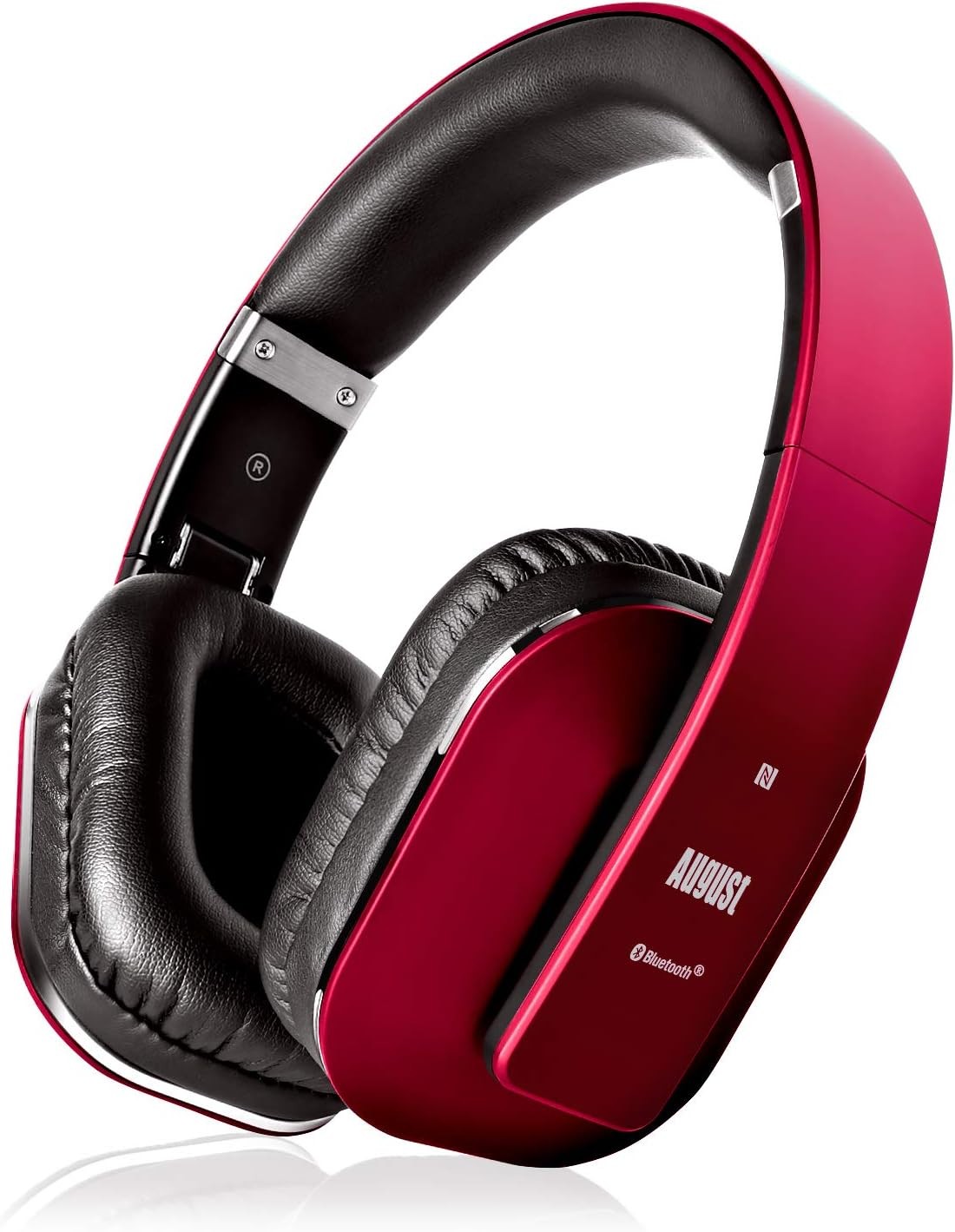 August EP650 Bluetooth Wireless Over-Ear Headphones with aptX Low Red