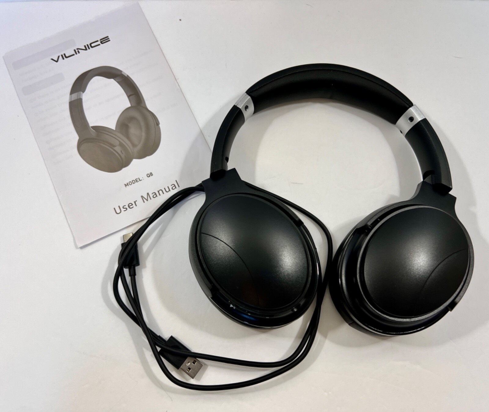 VILINICE Noise Canceling Headphones Wireless Bluetooth Over Ear Microphone Q8
