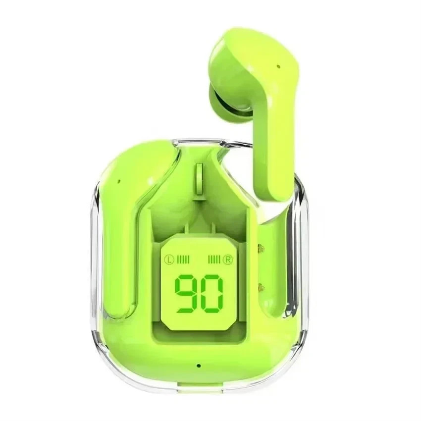TWS Transparent Earphones LED Digital Display Wireless Bluetooth Stereo Earbuds