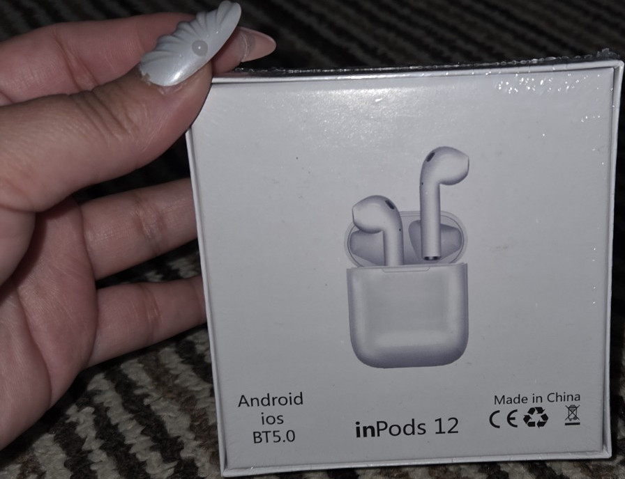inPods 12 True Wireless Stereo Bluetooth In-Ear Earbuds, White (2-Pack)