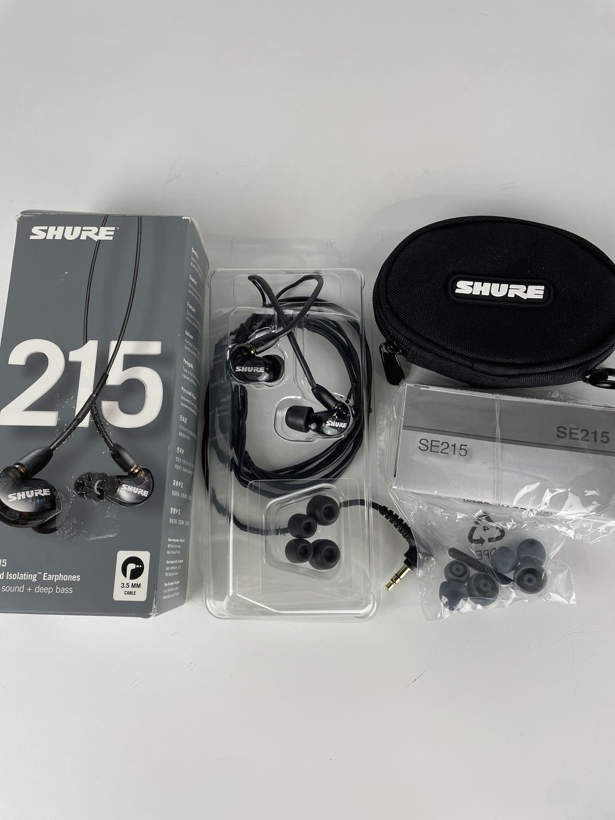 Open Box Shure SE215 Single Driver In-Ear Monitors, Black