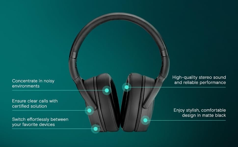 ✨Teams Certified EPOS Adapt 360 Binaural ANC Over-Ear Headset Noise Cancellation
