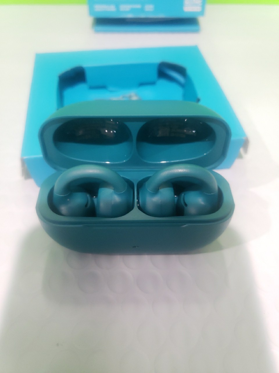 JLab Flex Open Earbuds Clip-on Cuff Design Wireless Bluetooth Multipoint – Teal