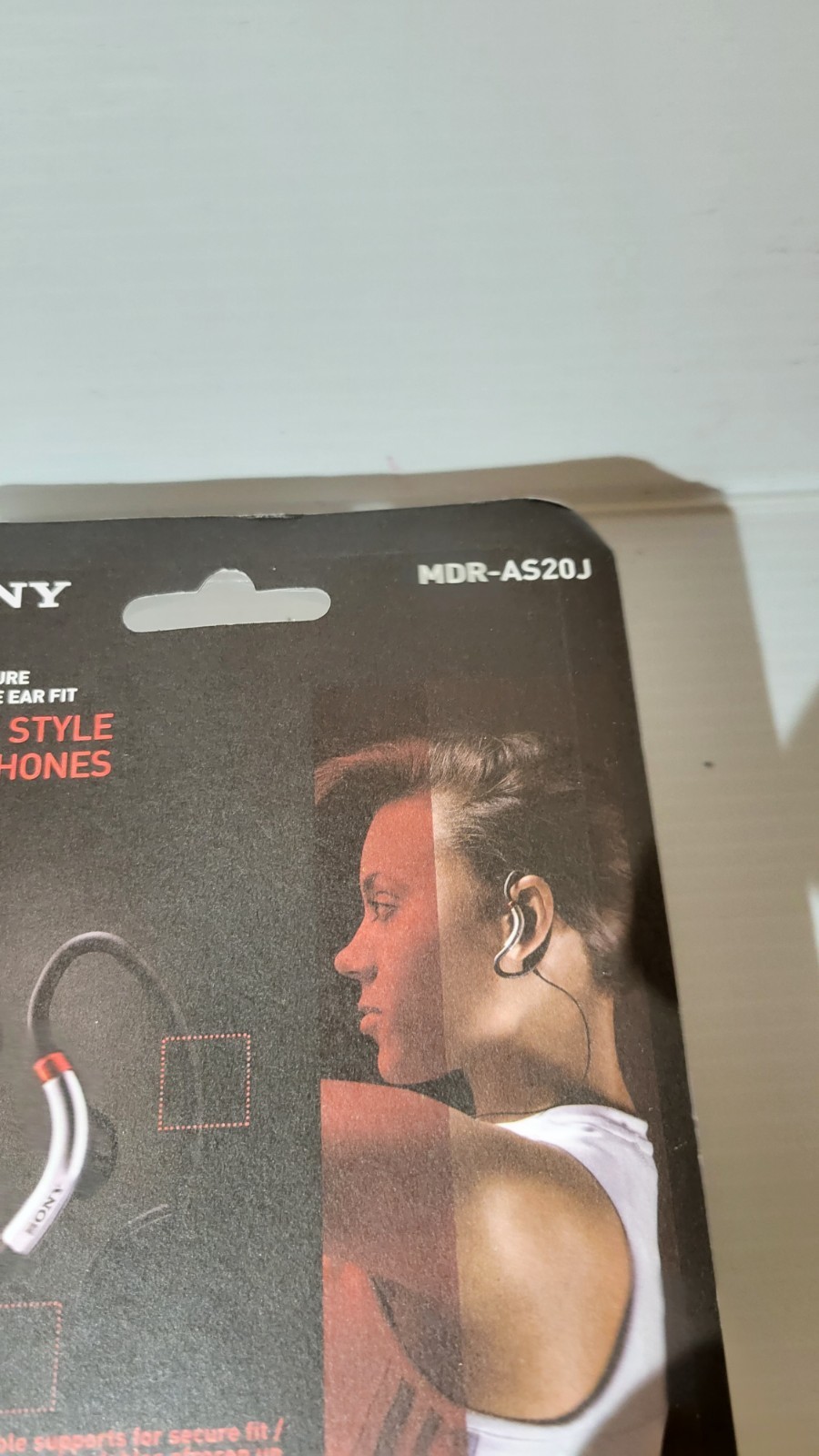 Sony MDR‑AS20J Sport Headphones • New NOS • Active Style Soft Loop Hangers