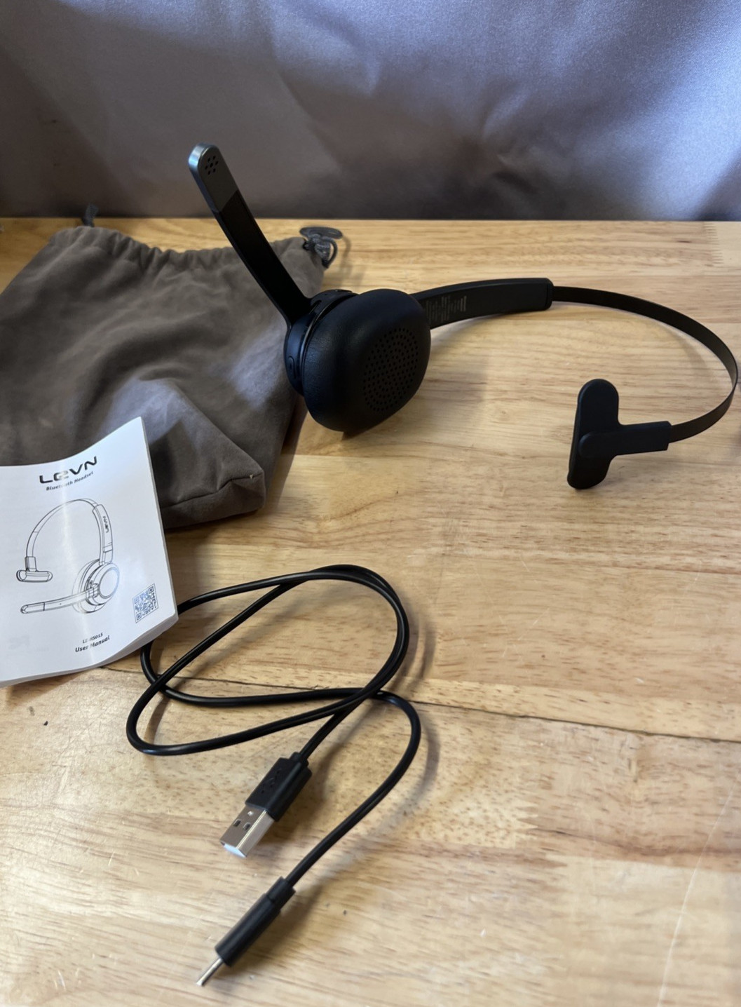 Trucker Bluetooth Headset with Noise Cancelling Microphone & Mute Button