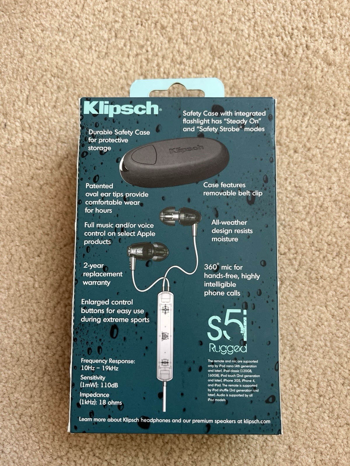 Klipsch Image s5i Rugged in-ear wired earphones earbuds vintage and rare – NEW