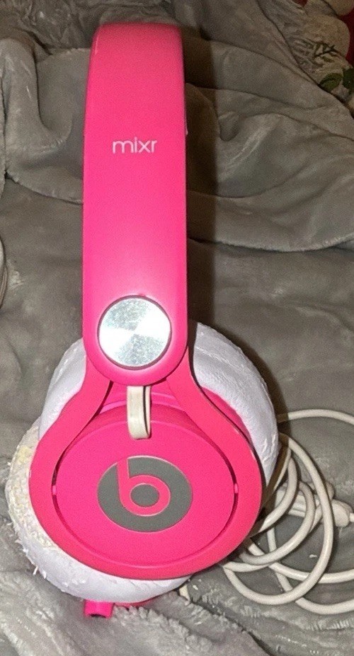 Beats by Dr. Dre Beats MIXR Over the Head DJ Wired Headphones – Pink White