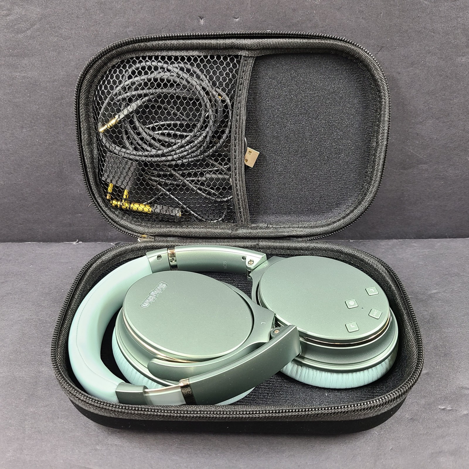 Srhythm NC35 Active Noise Cancelling Stereo Headphones – Turquoise Grade A