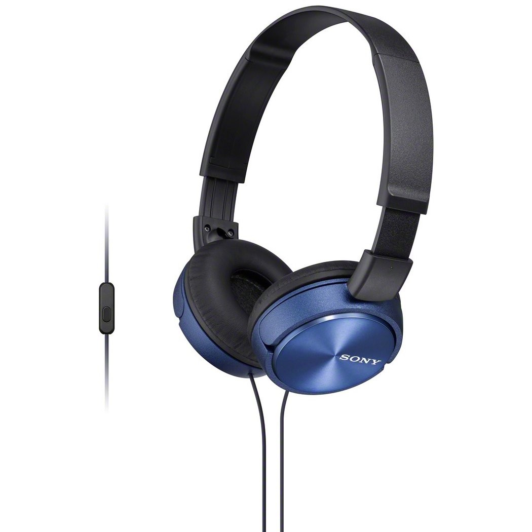 Sony MDR-ZX310AP Wired Headphones with Mic – Blue