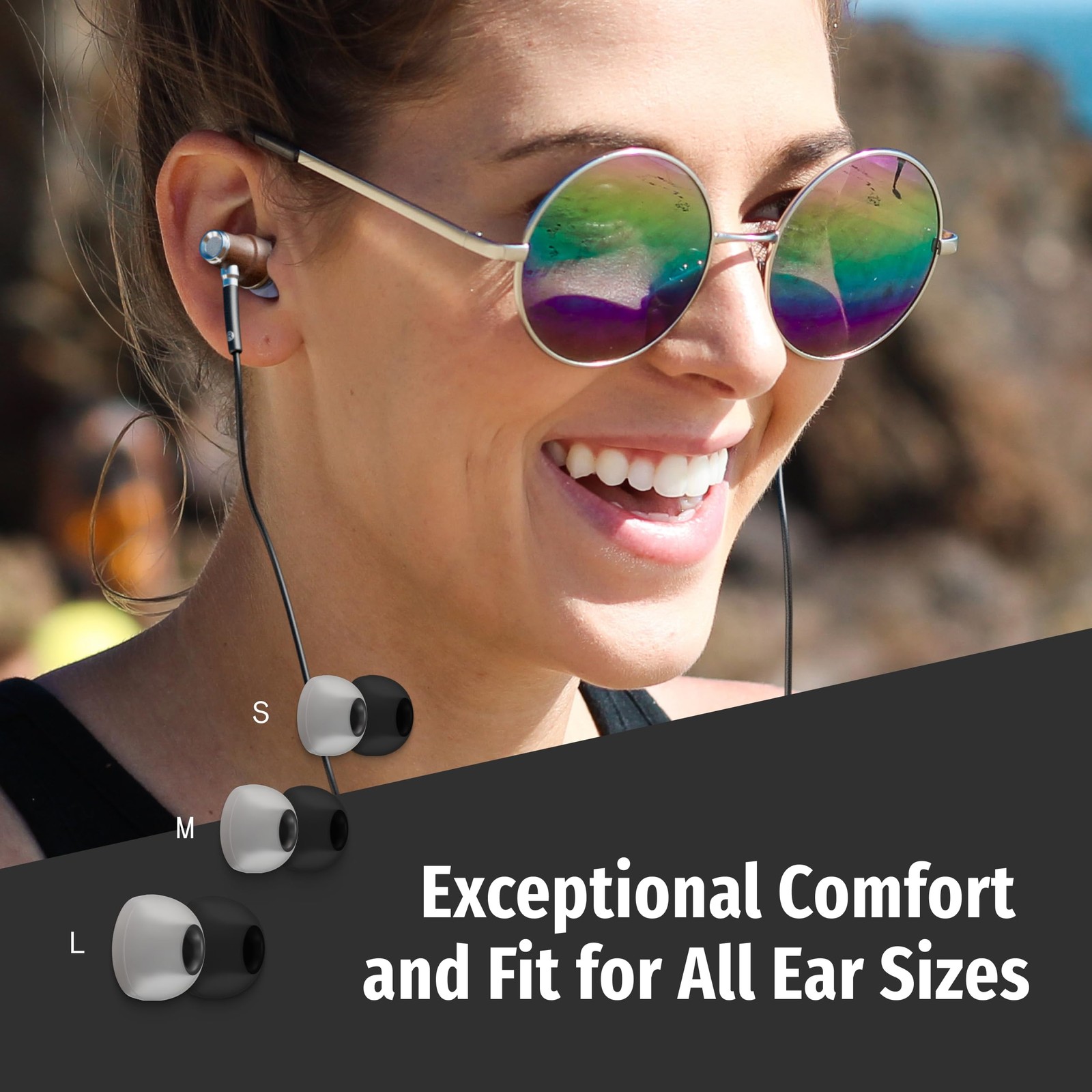 Symphonized Premium Wooden iPhone Earphones Wired (USB C) Deep Bass Black