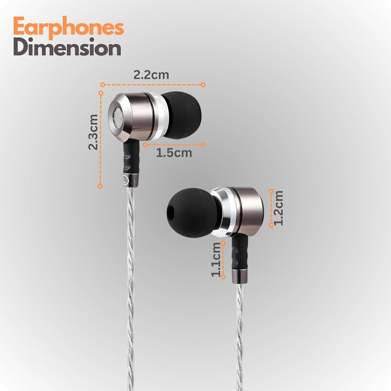 SP3060 Wired Headphones, HD Bass Driven Audio, Lightweight Aluminum Wired in …