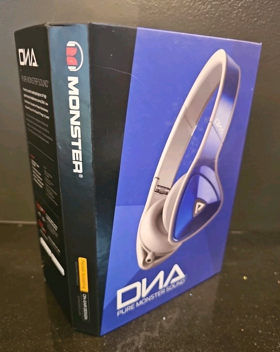 Monster DNA On-Ear Headphones Cobalt Blue Light Gray