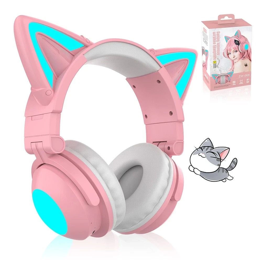 Cat Ear Bluetooth Headphones for Adult, Kids Lovely Headphones,Over Ear Wired…