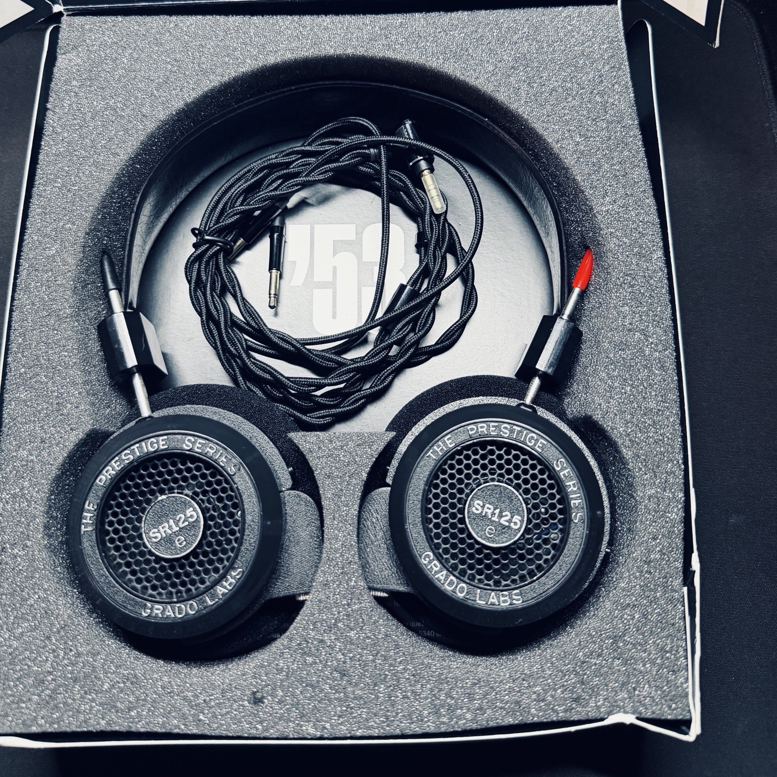 Grado SR125 Prestige Open-Back On-Ear Headphones with DETACHABLE WIRE MOD.