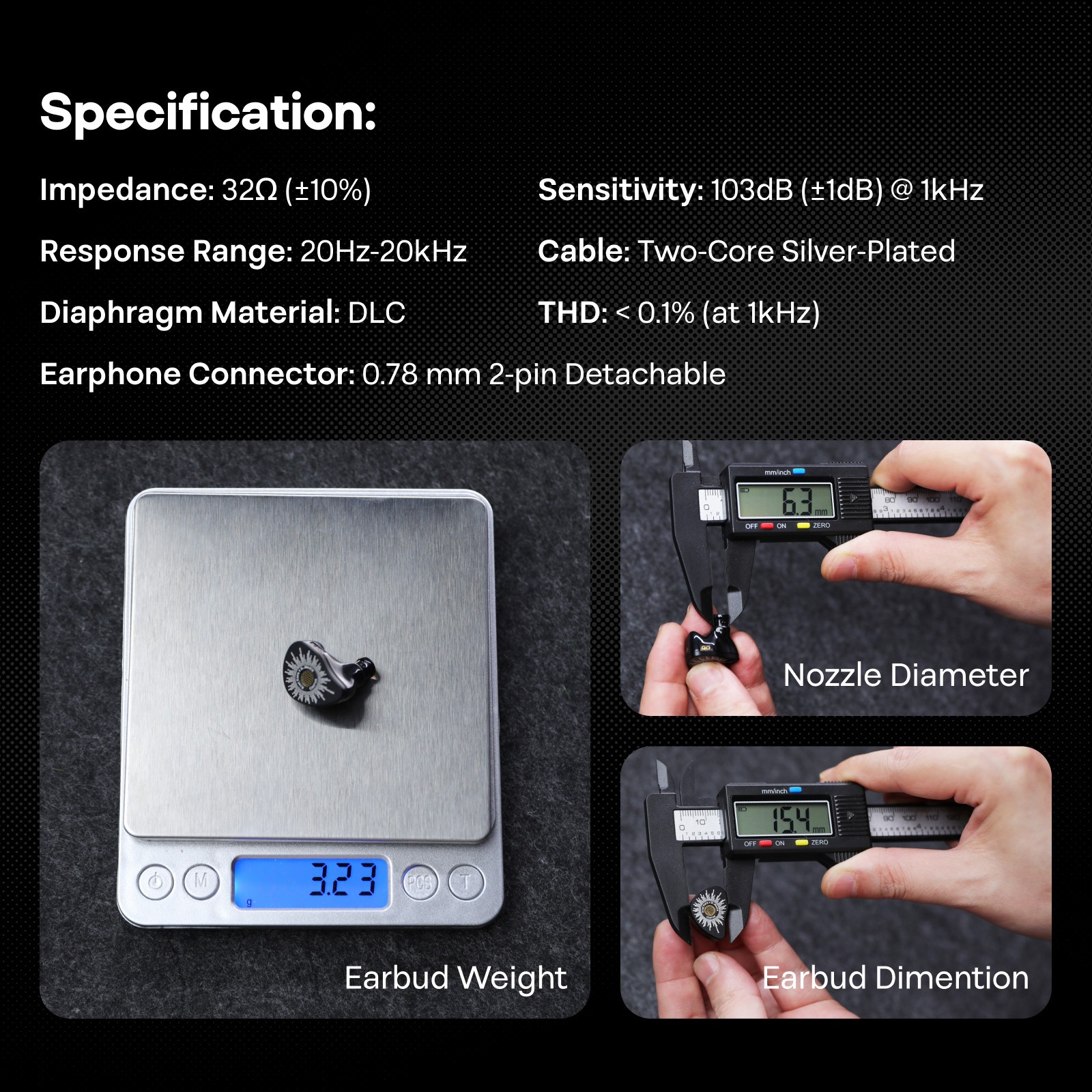 Kiwi Ears x B_Media: Chorus DLC Diaphragm Dynamic Driver IEM Earphone