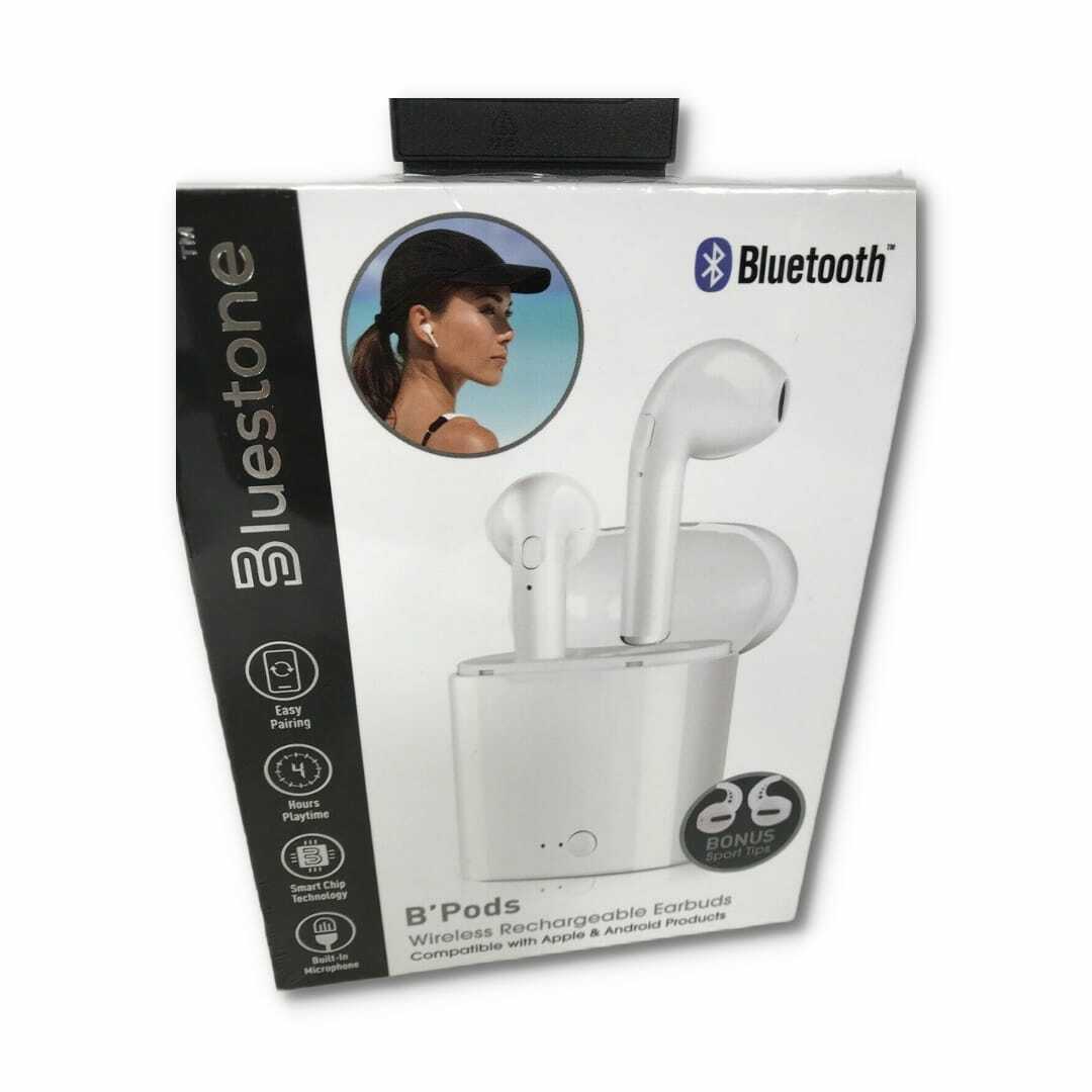Bluetooth wireless Rechargeable Earbuds Factory Sealed Bluestone B’Pod Brand New