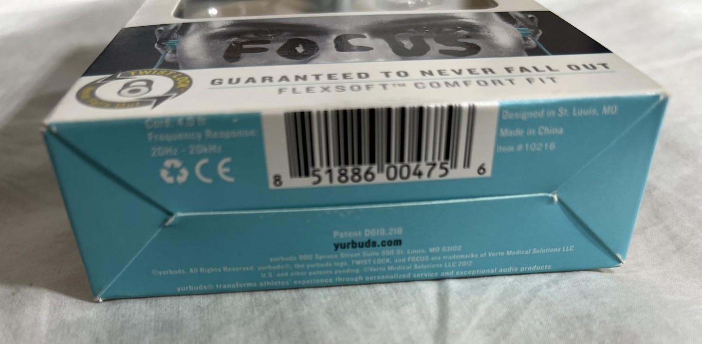 Yurbuds Focus Sport Women’s Headphones Blue Aqua Brand New