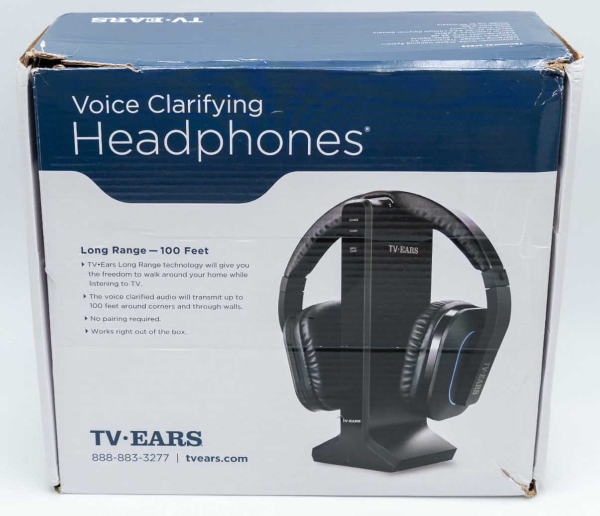 TV EARS Voice Clarifying Headphones 100 Ft Over Ear