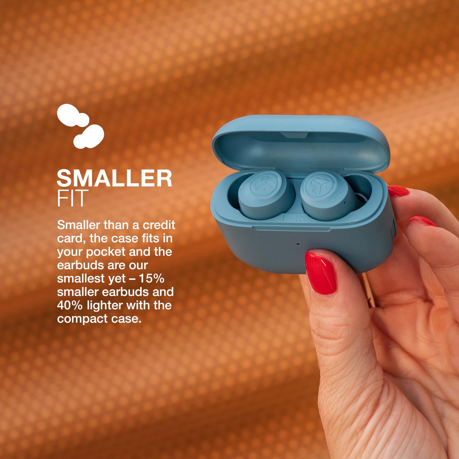 JLab Go Air Pop True Wireless Bluetooth Earbuds + Charging Case, Slate