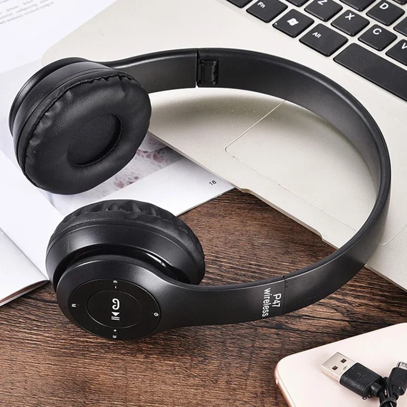 Wireless Headphones Bluetooth Noise Cancelling Stereo Earphones Over Ear Headset
