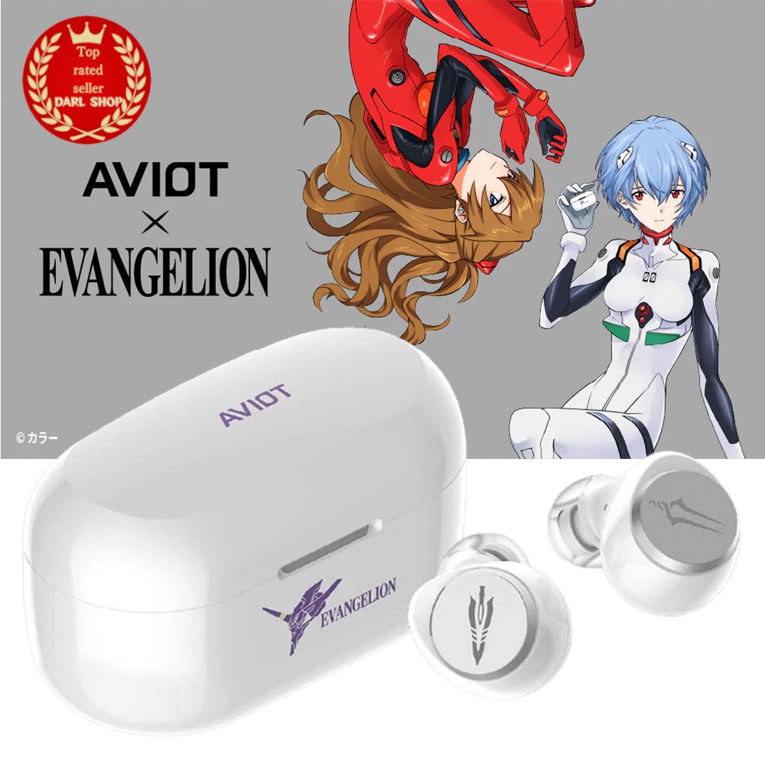 Ship MAY, EVANGELION Wireless Earbuds w/Special Voice AVIOT NEW TE-V1R-EVA JAPAN