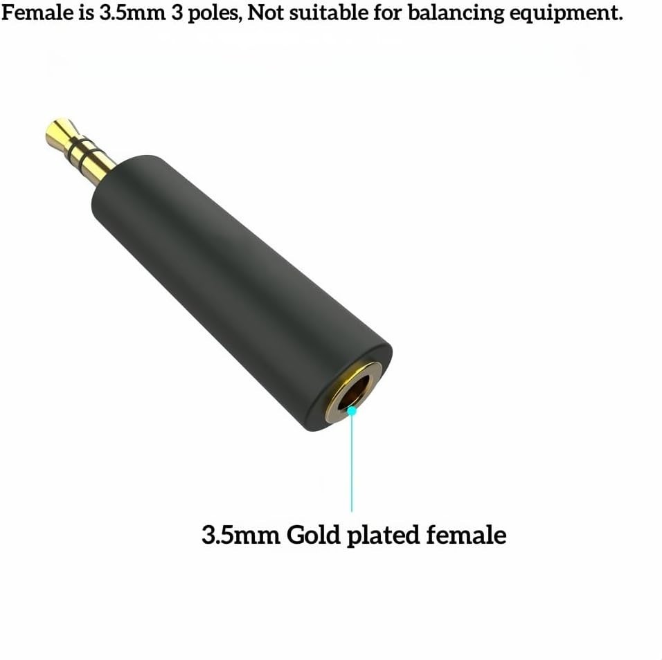 3.5mm Gold-Plated Impedance Adapter – Enhance Sound Clarity 30/600 Ohm
