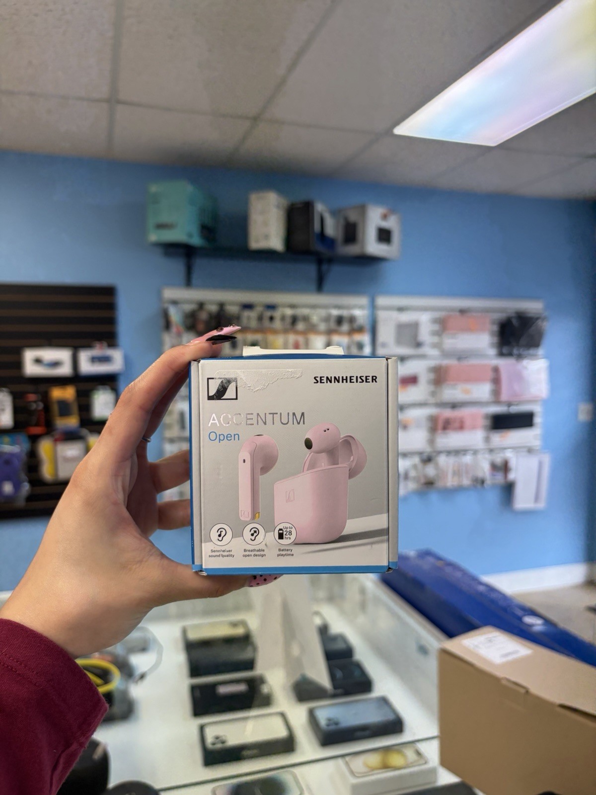 Sennheiser ACCENTUM Open Wireless Earbuds – Pink New