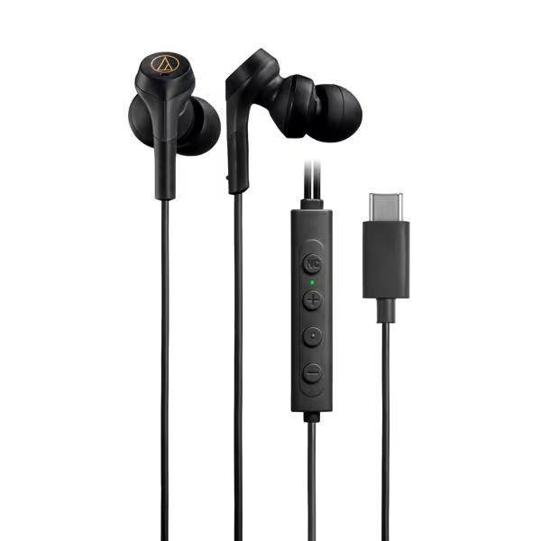 Audio-Technica ATH-CKS330NC BK SOLID BASS USB-C Noise Cancelling Earphones Black