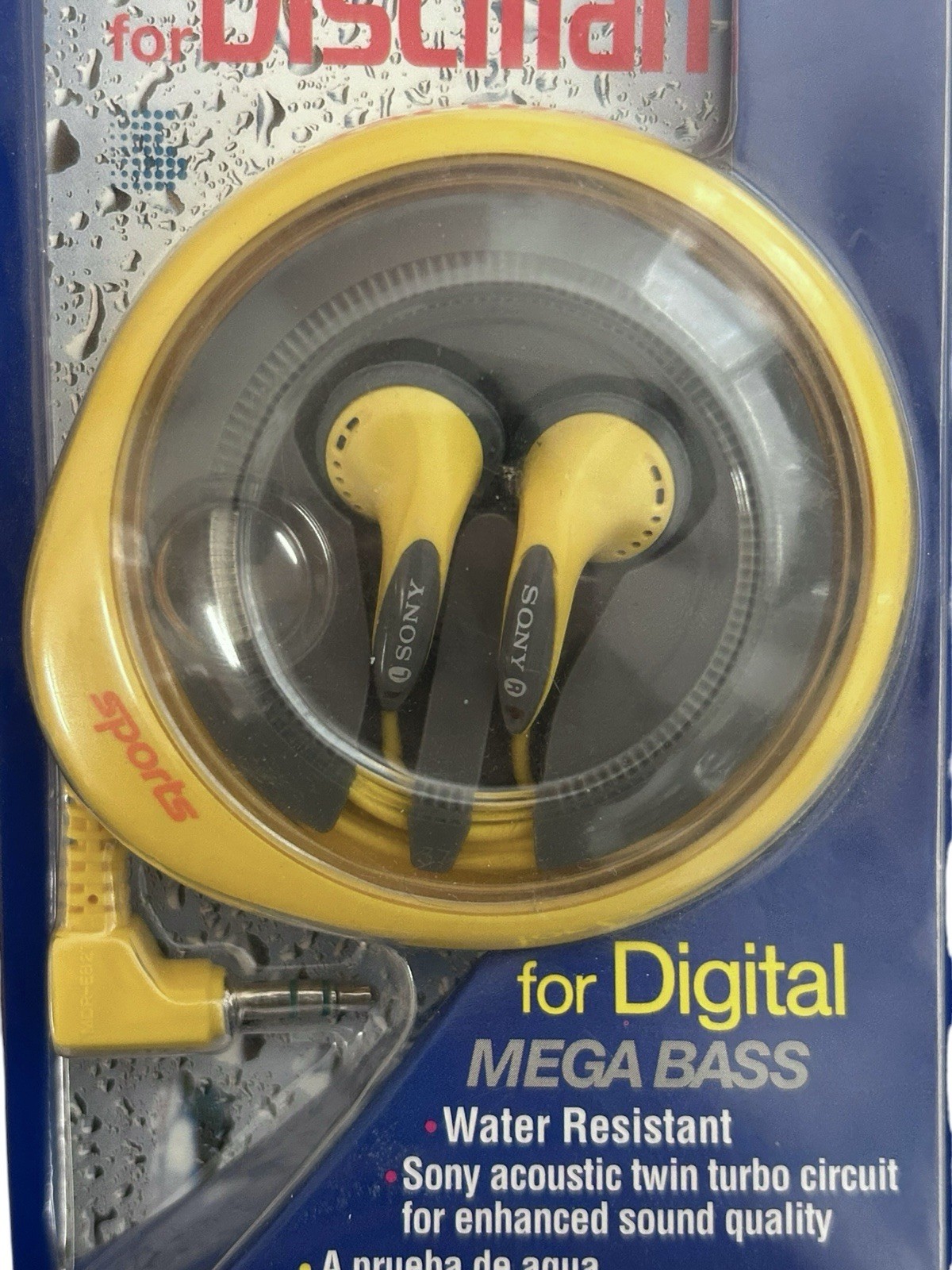 Vintage Sony MDR-E827G In-ear Headphones Sport Discman Mega Bass Fontopia 1995